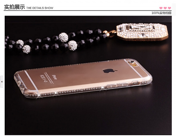Silikonhülle Strass Steine Transparent für iPhone 7